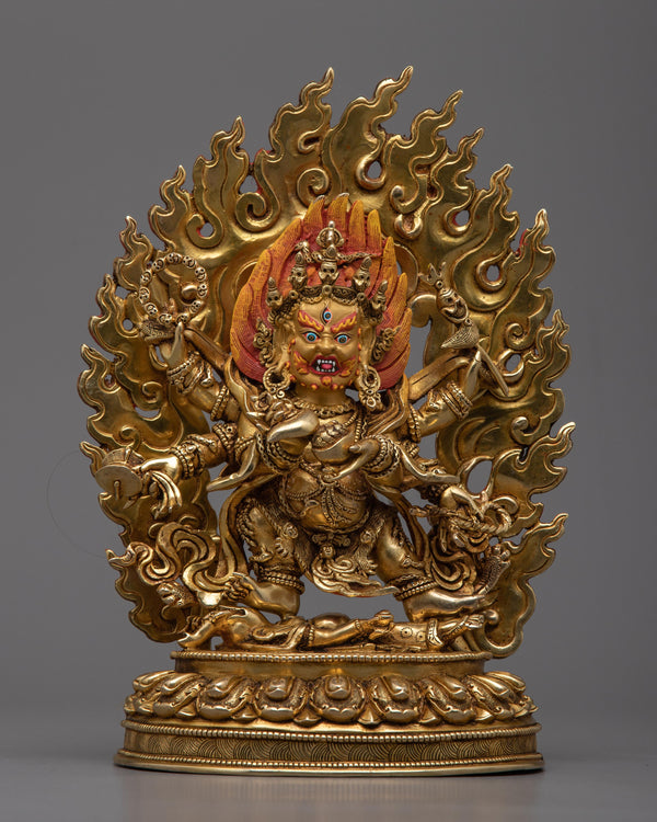 six-armed-mahakala-copper statue