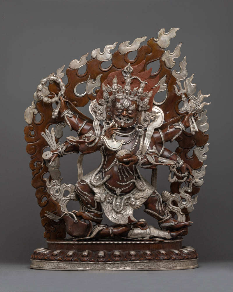 Large Six Armed Mahakala Statue