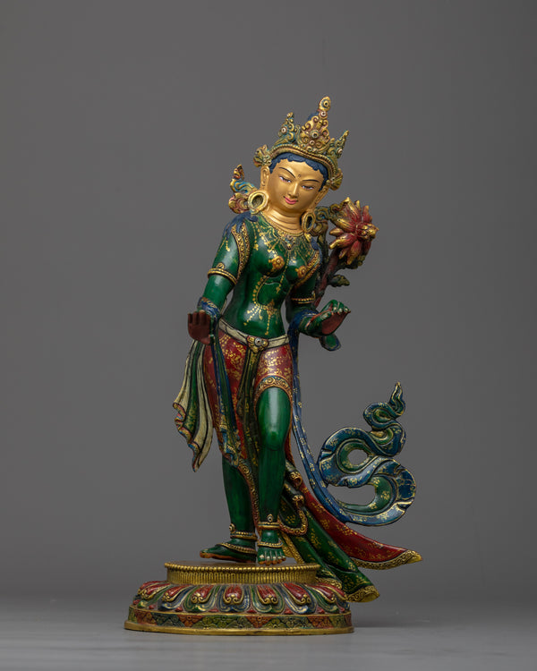 elegant standing-green-tara-