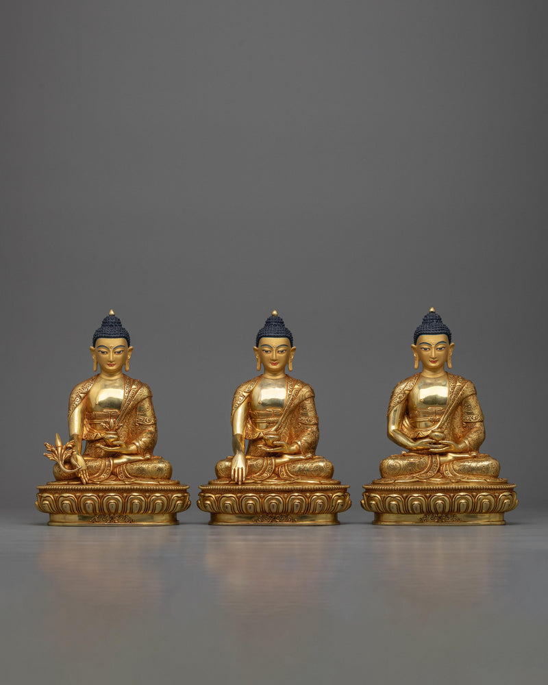 three-main buddha-statue set