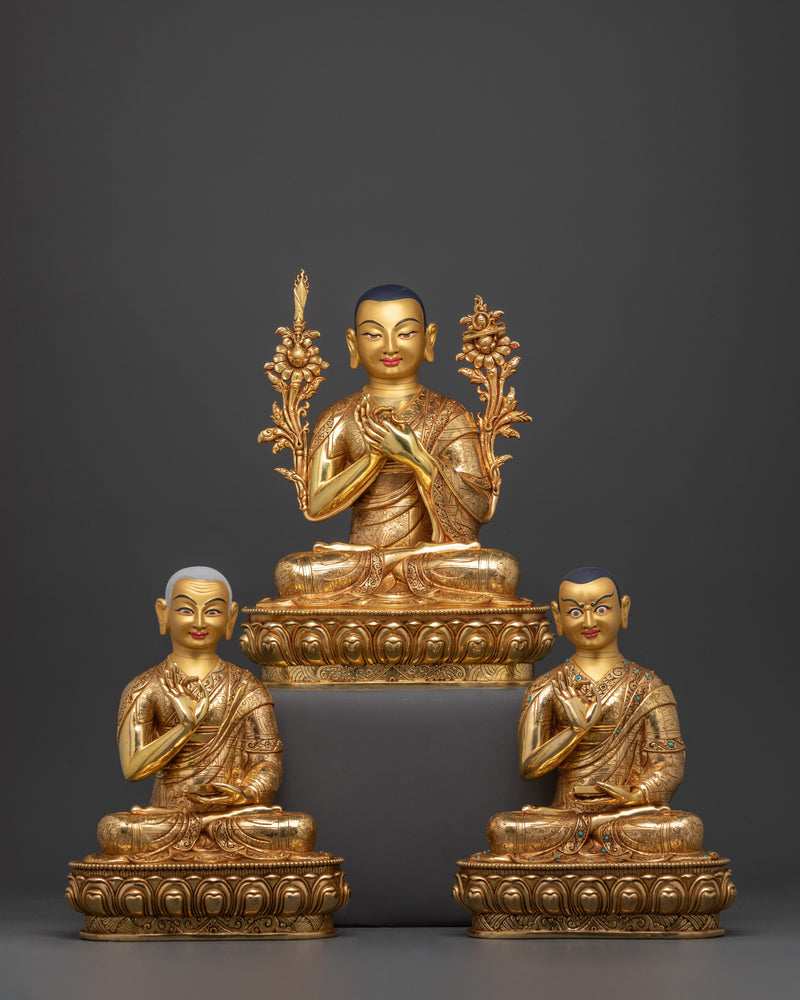 Tsongkhapa with Disciples Statue