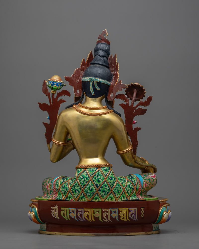 Green Tara Spiritual Sculpture | Beacon of Compassionate Action