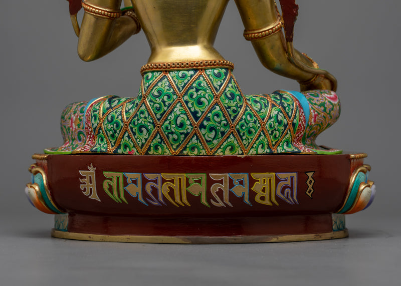 Green Tara Spiritual Sculpture | Beacon of Compassionate Action