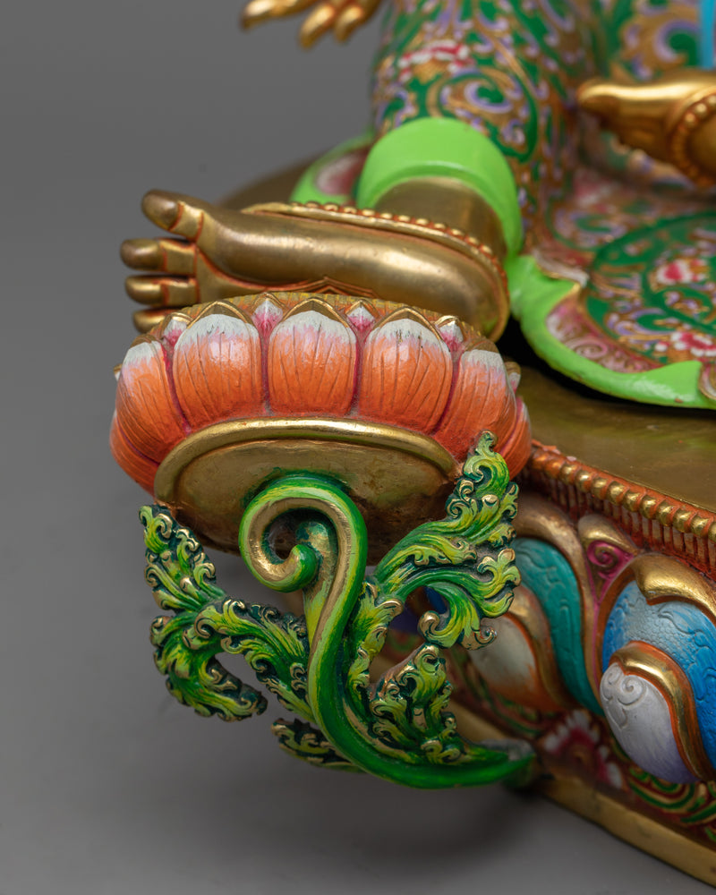 Green Tara Spiritual Sculpture | Beacon of Compassionate Action