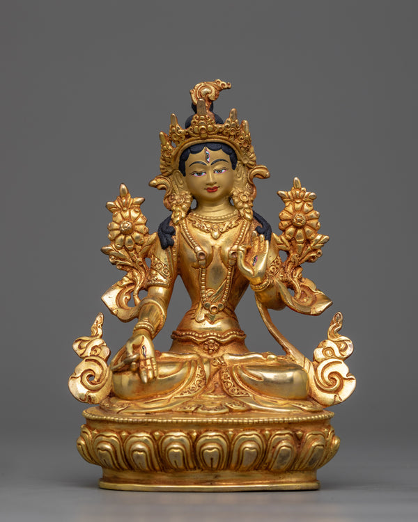 white-tara-15cm-gold-gilded