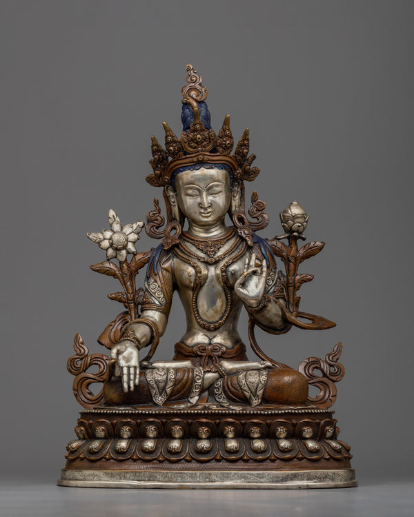 13.3" White Tara Statue 