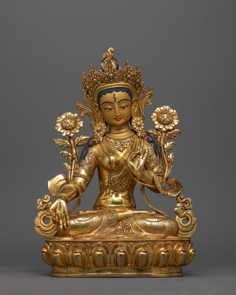 white-tara-gold-gilded