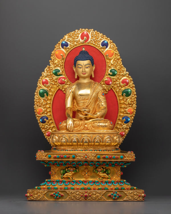 Shakyamuni Buddha Seated on Throne