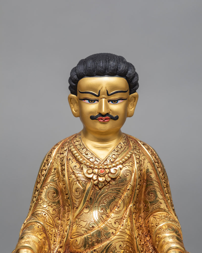 Marpa Milarepa Gampopa Statue | Gold Gilded Sculpture