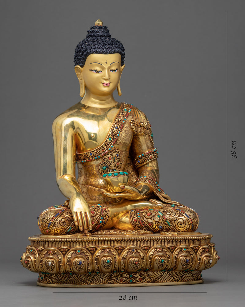 Buddha Shakyamuni Tibetan Art | Traditionally Hand Crafted Statue