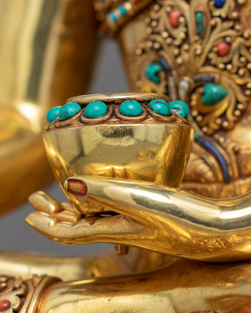 Buddha Shakyamuni Tibetan Art | Traditionally Hand Crafted Statue