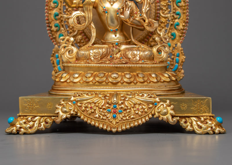 Tibetan Manjushri Statue | Bodhisattva Wisdom Deity