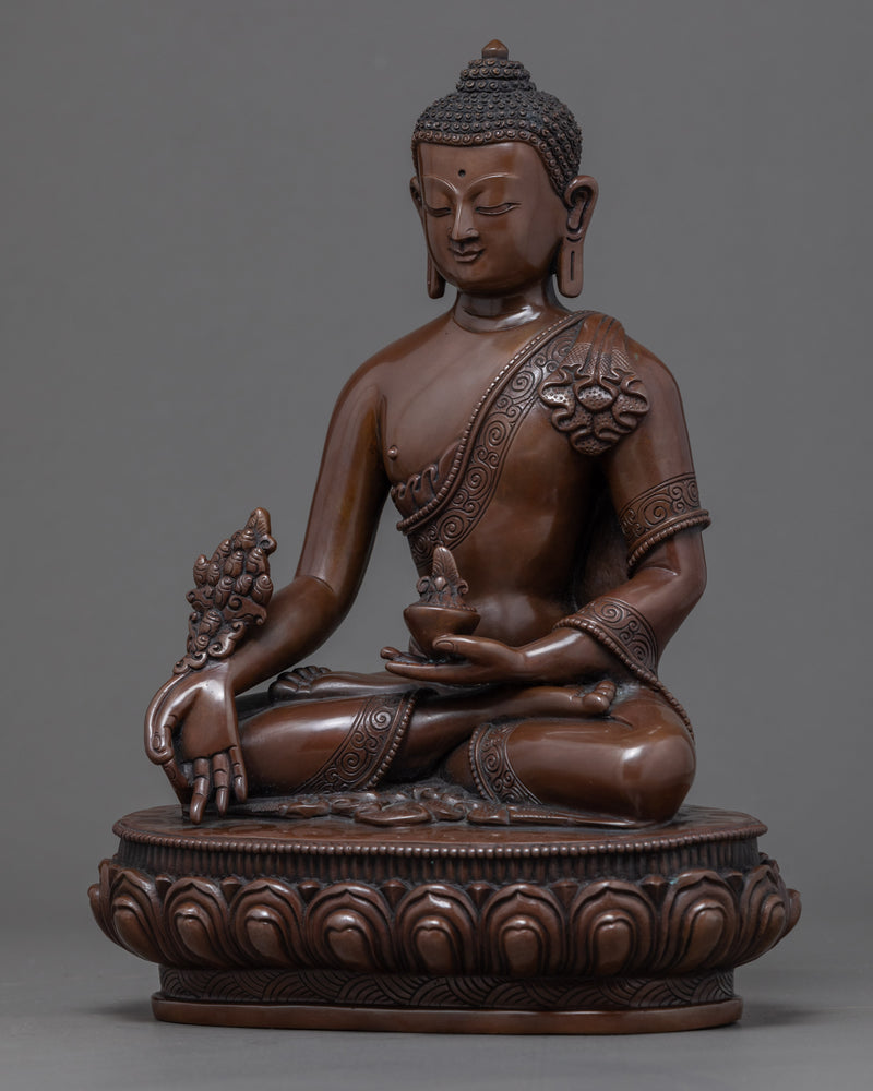 Lapis Lazuli Medicine Buddha Statue | Handmade Sculpture Art