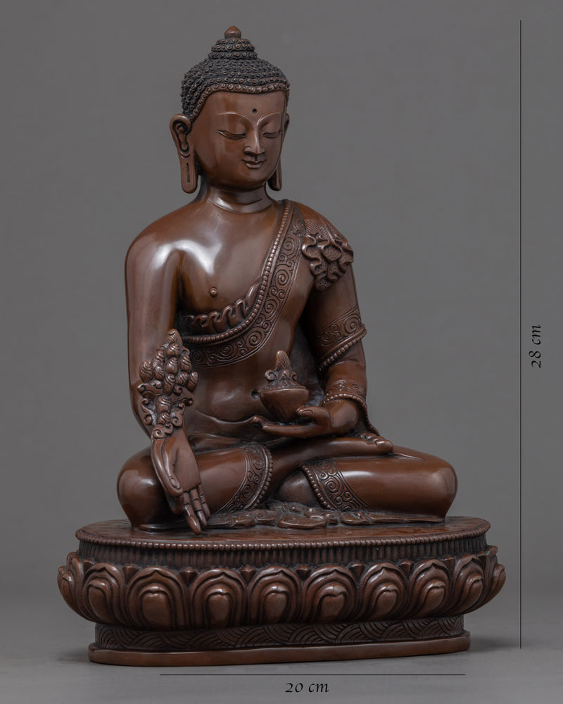 Lapis Lazuli Medicine Buddha Statue | Handmade Sculpture Art