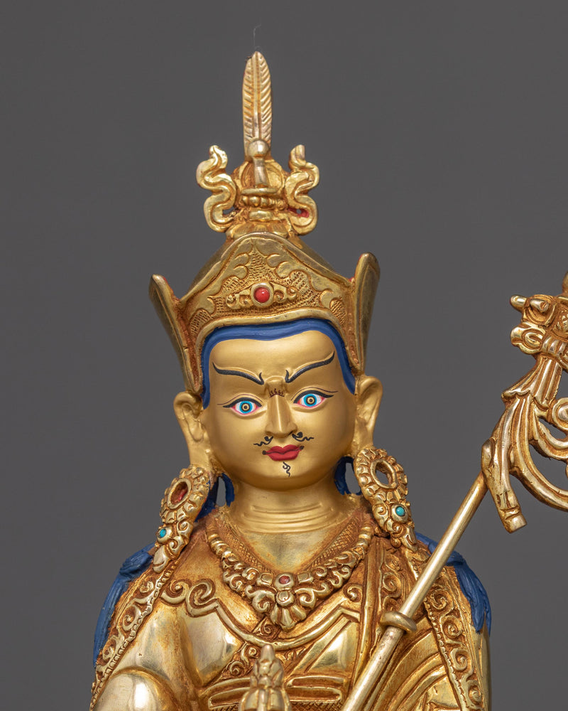 Small Guru Rinpoche Sculpture | Traditional Buddhist Art