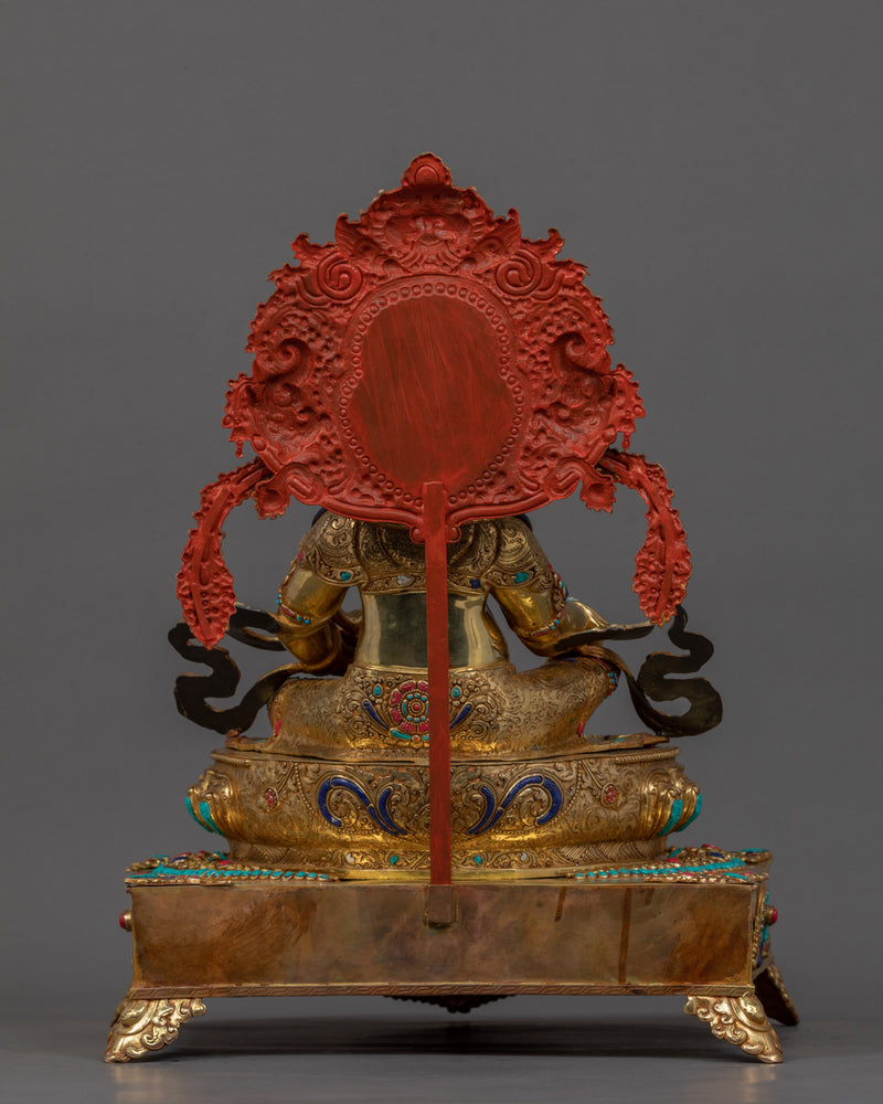 Wealth Deity Dzambhala Art | Traditionally Hand Carved Buddhist Statue