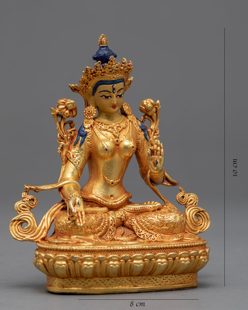 Small White Tara Sculpture | Traditional Buddhist Art