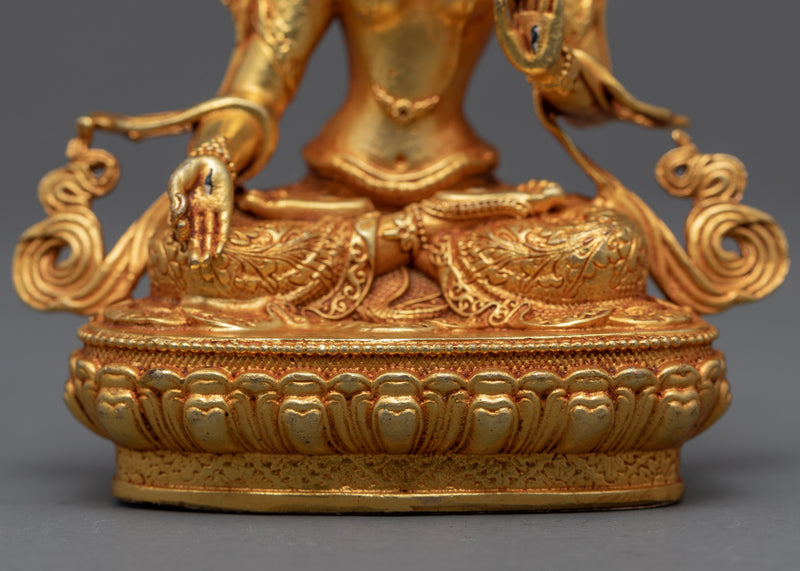 Small White Tara Sculpture | Traditional Buddhist Art