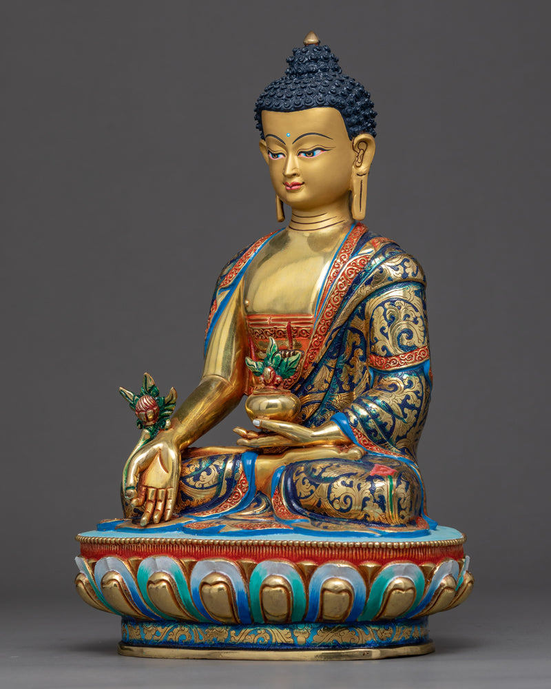 Bhaisajyaguru Buddha Statue | Traditionally Hand Carved Indoor Art