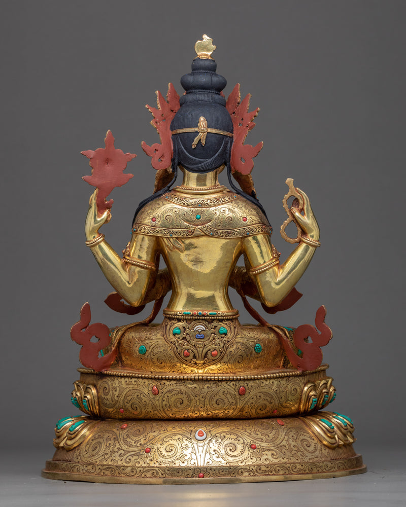 Bodhisattva Chenrezig Art | Traditionally Hand Carved Statue