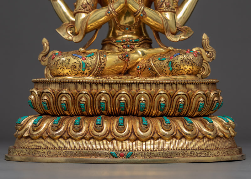 Bodhisattva Chenrezig Art | Traditionally Hand Carved Statue