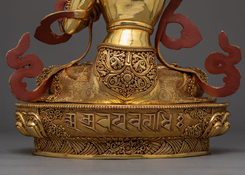 Manjushri Bodhisattva Art | Traditionally Hand Carved Tibetan Statue