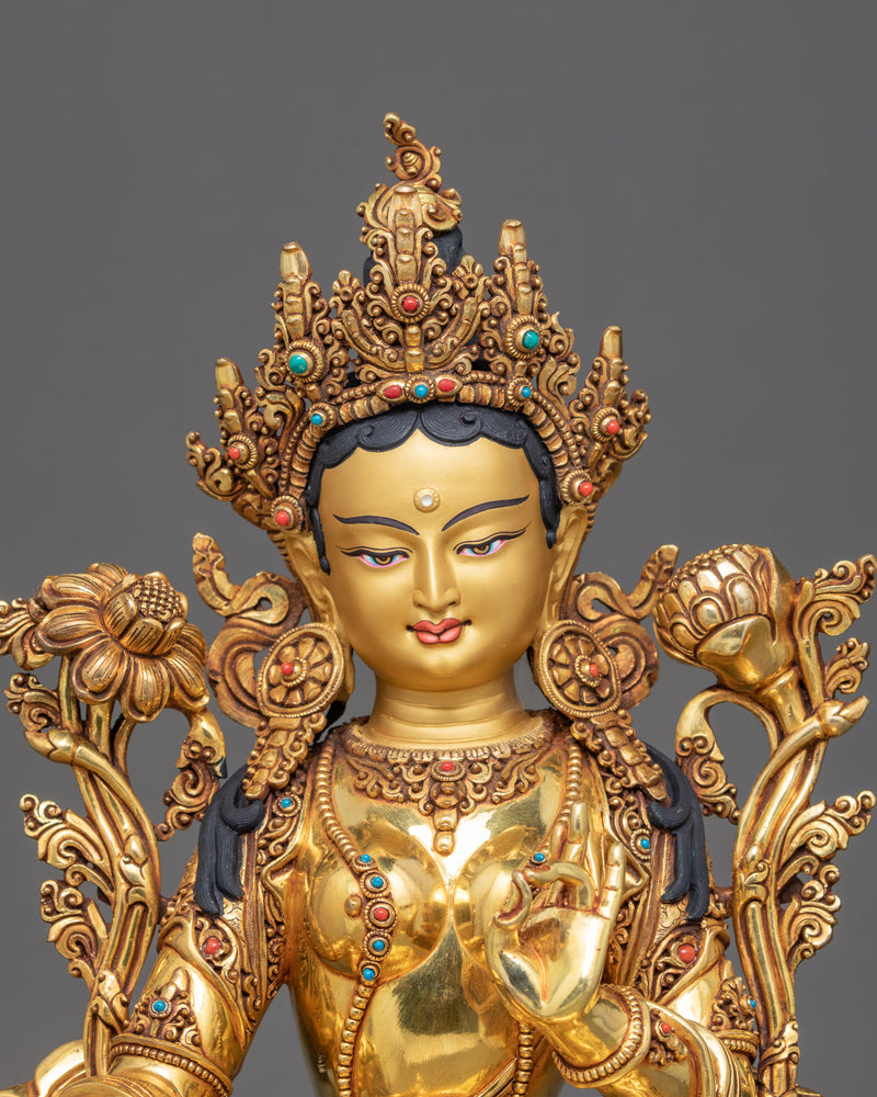 Tara Green Art | Traditionally Hand Carved Buddhist Statue