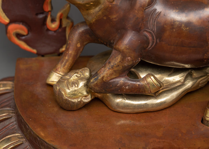 Yamantaka on Buffalo Statue | Finely Hand Carved Buddhist Art