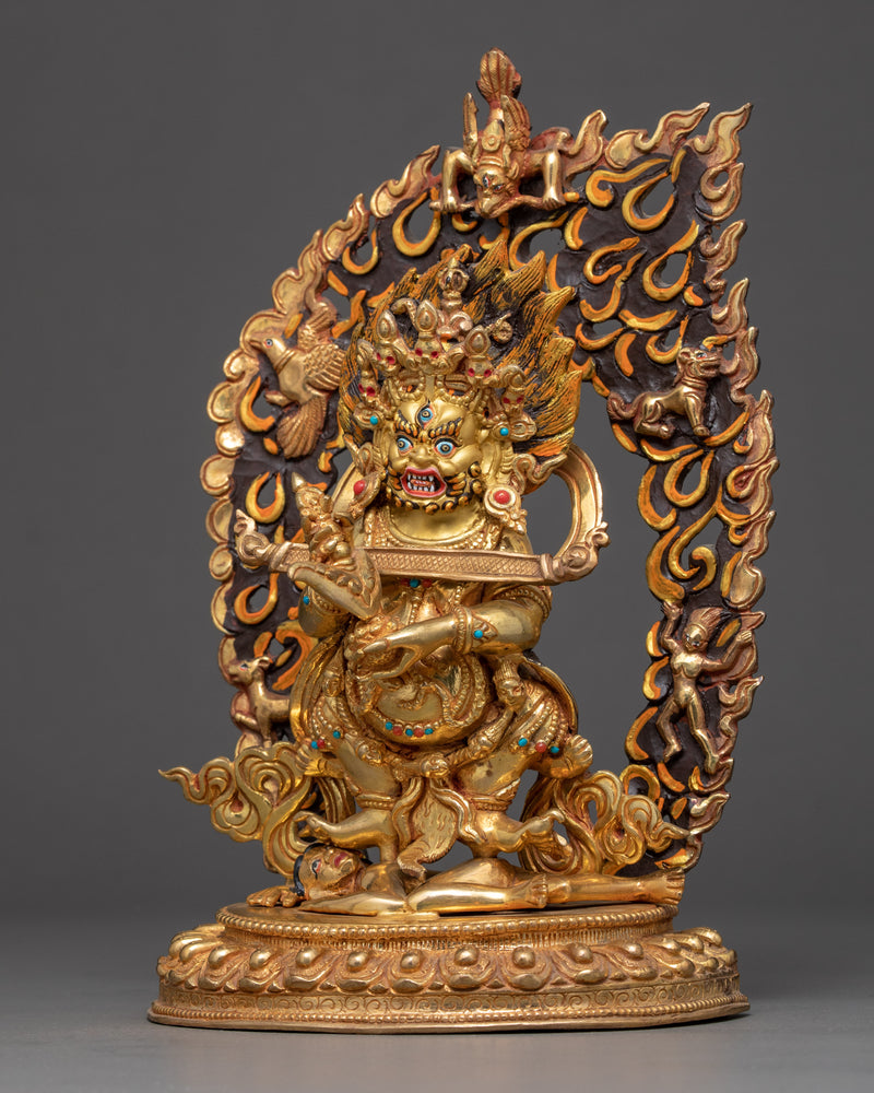 Sakyapa Mahakala Sculpture | Traditional Himalayan Art Nepal