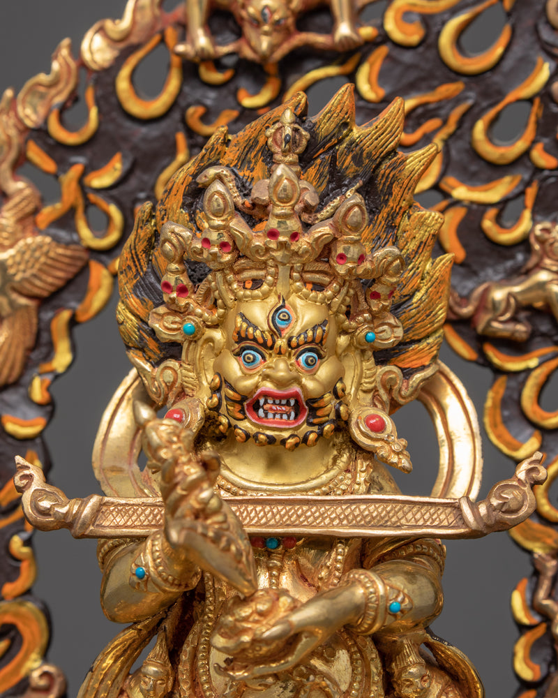 Sakyapa Mahakala Sculpture | Traditional Himalayan Art Nepal