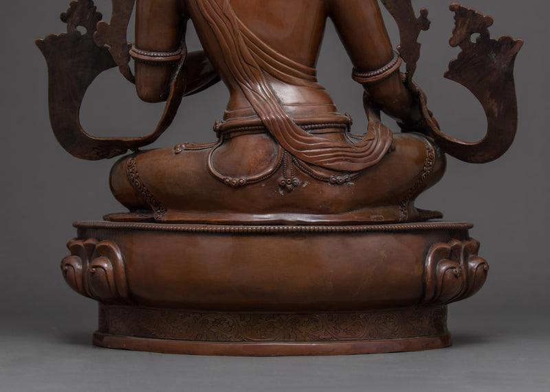 Goddess Green Tara Statue | Traditionally Hand Carved Sculpture