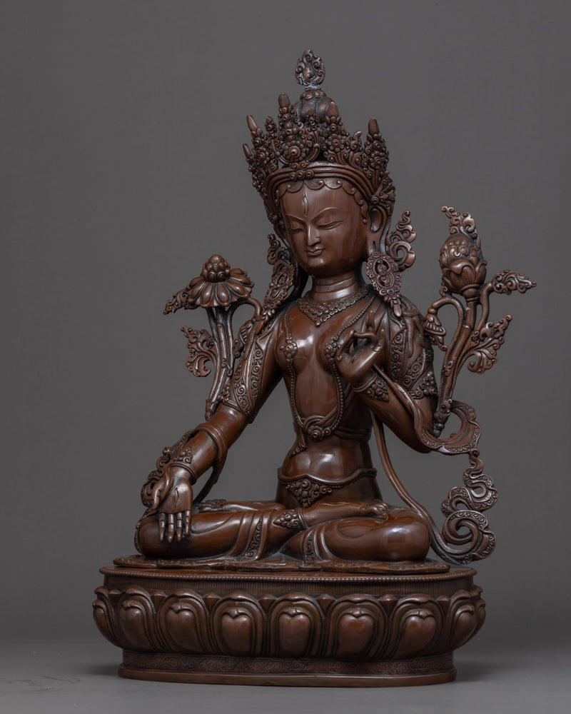 Goddess White Tara Statue | Traditional Himalayan Art of Nepal