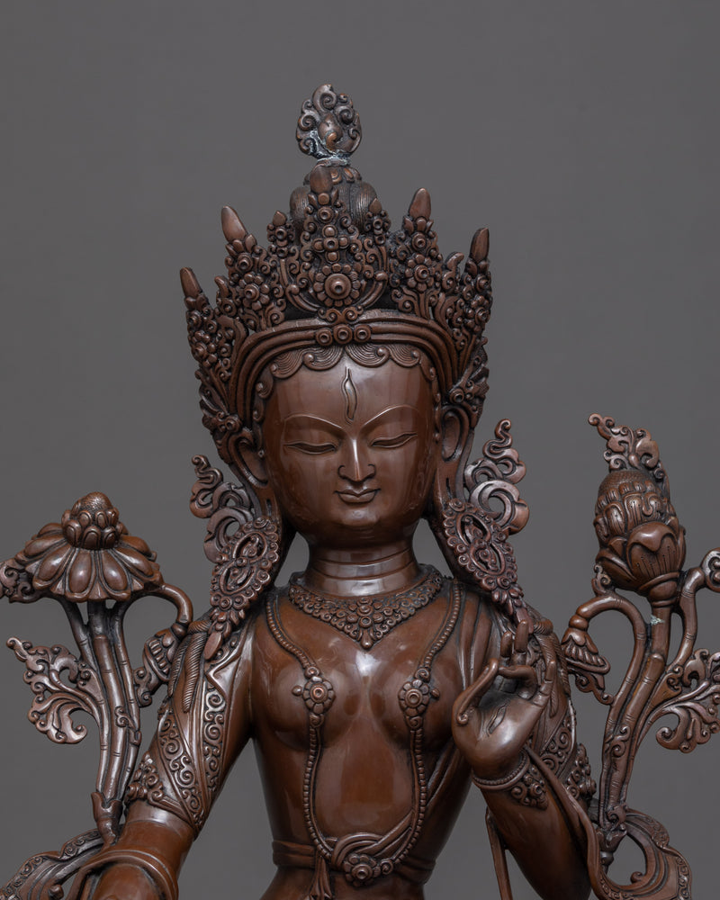 Goddess White Tara Statue | Traditional Himalayan Art of Nepal