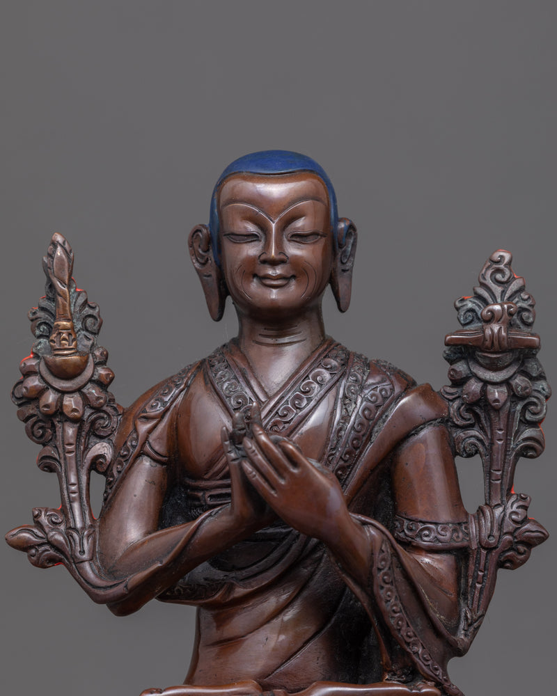 Je Tsongkhapa Statue Set | Tibetan Buddhist Monk Sculpture