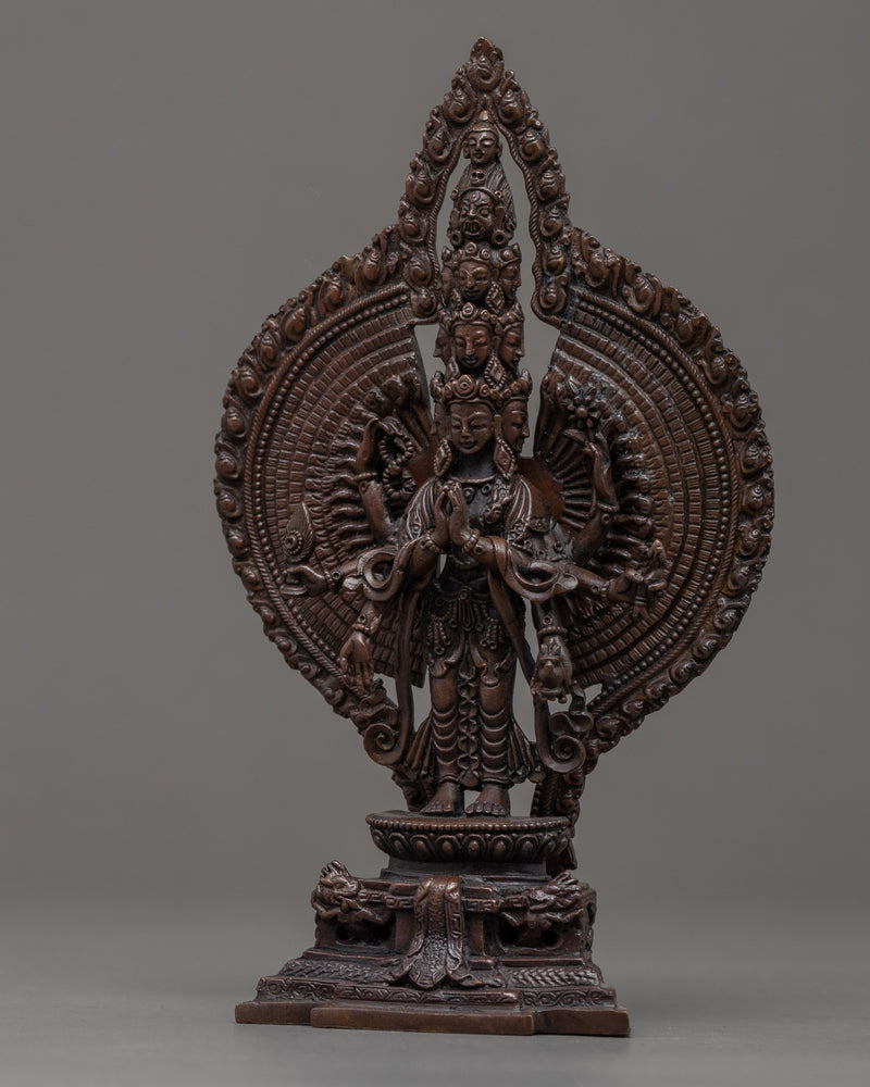 1000 Armed Chenrezig Copper Statue | Bodhisattva of Compassion