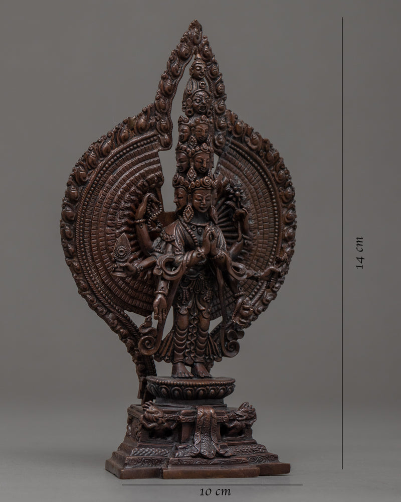 1000 Armed Chenrezig Copper Statue | Bodhisattva of Compassion