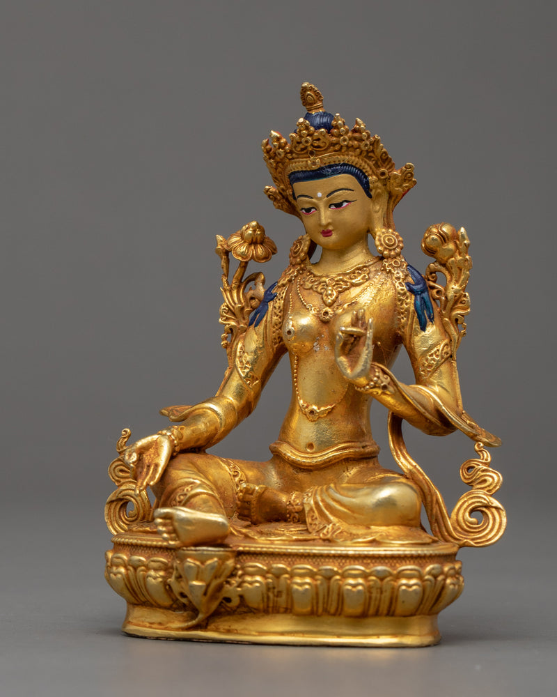 Mother Green Tara Sculpture | Traditional Himalayan Art