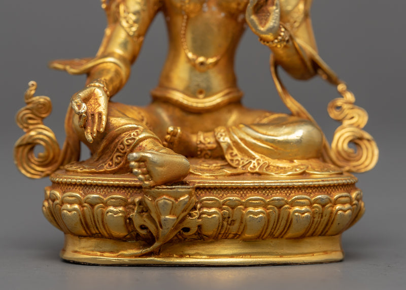 Mother Green Tara Sculpture | Traditional Himalayan Art