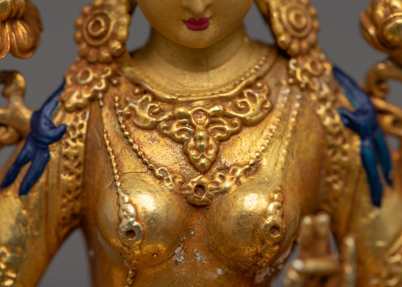 Mother Green Tara Sculpture | Traditional Himalayan Art