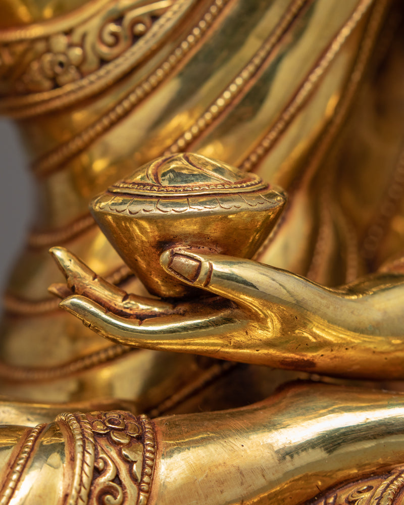 Shakyamuni Buddha Sculpture Art | Traditional Himalayan Statue