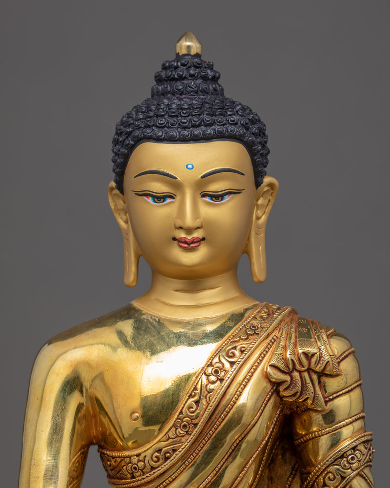 Shakyamuni Buddha Sculpture Art | Traditional Himalayan Statue