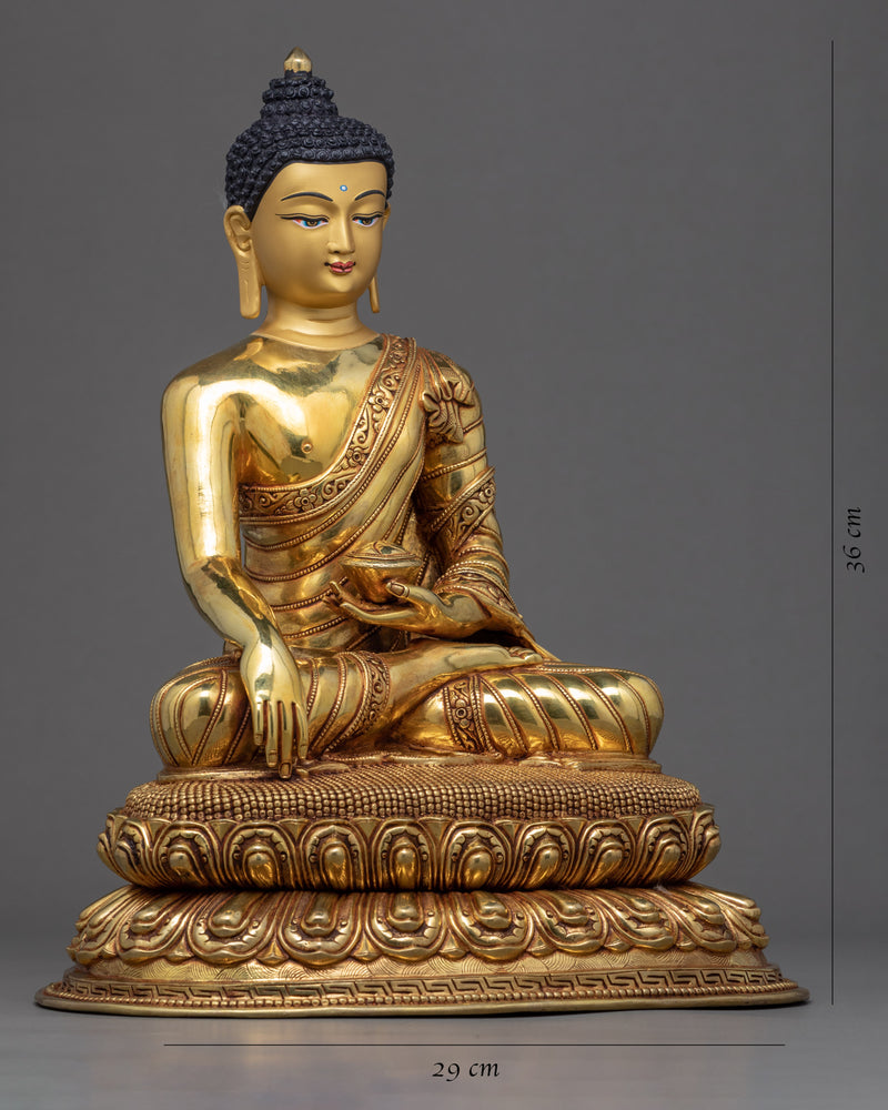 Shakyamuni Buddha Sculpture Art | Traditional Himalayan Statue