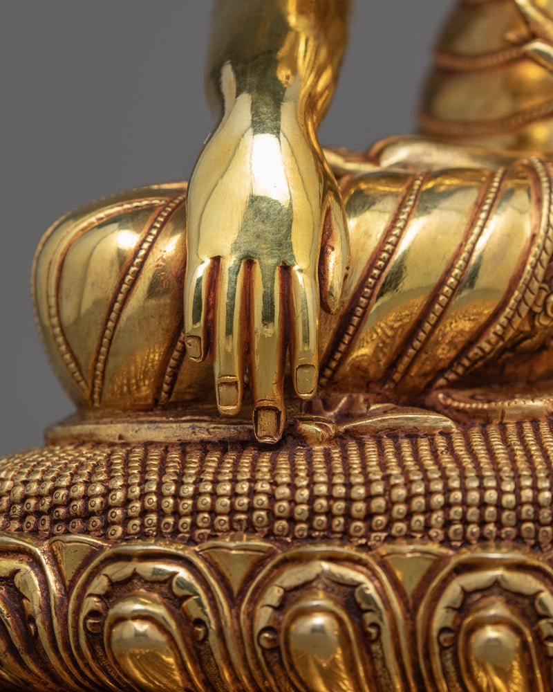 Shakyamuni Buddha Sculpture Art | Traditional Himalayan Statue