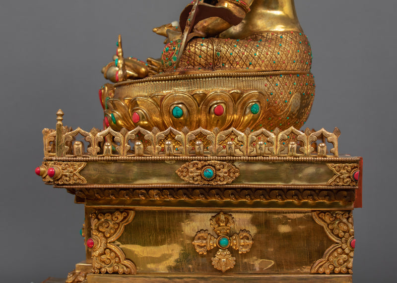 Large Dzambhala Statue on Throne | God of Fortune and Wealth