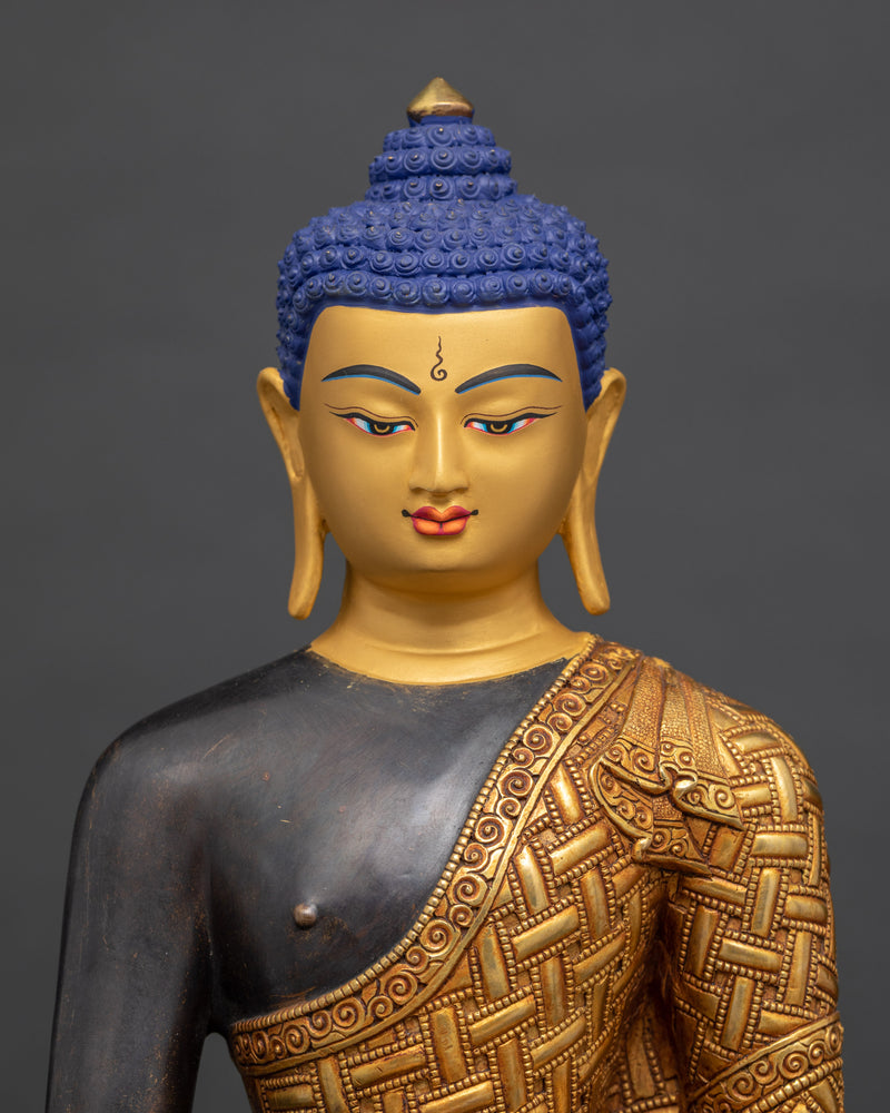 Siddharth Gautama Sculpture | Gold Plated Himalayan Art