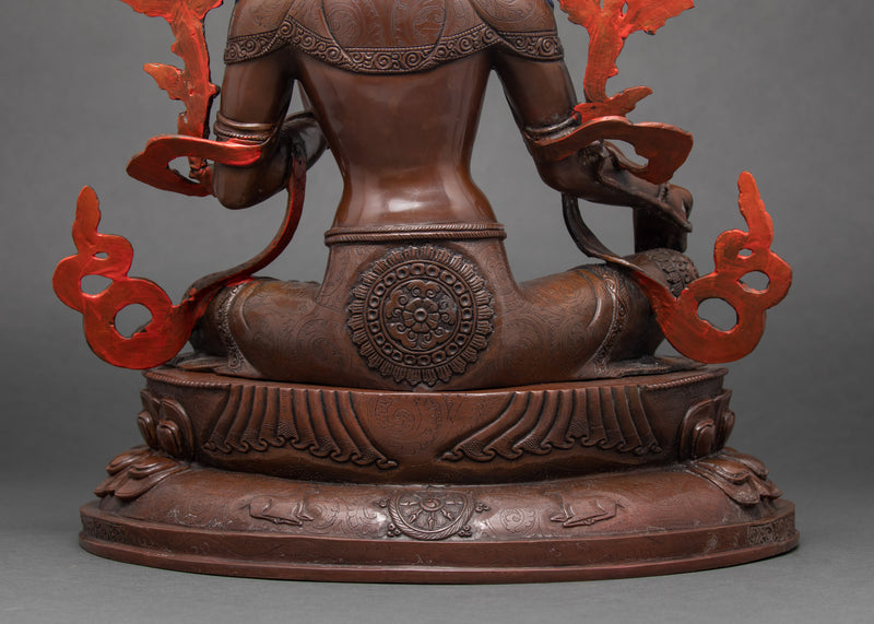 Green Tara Nepal Sculpture | Female Buddha Art