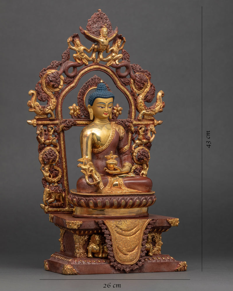 Blue Medicine Buddha Sculpture | Hand Crafted Buddhist Art