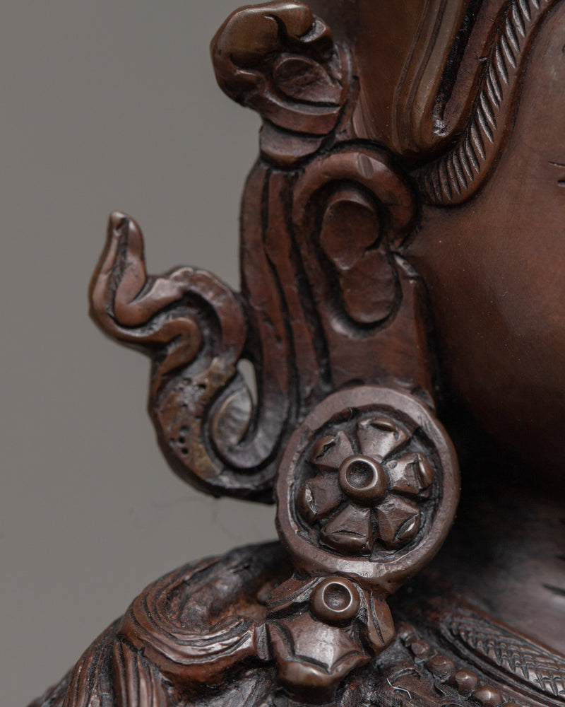 Guru Rinpoche Tibetan Sculpture | Hand Carved Himalayan Art