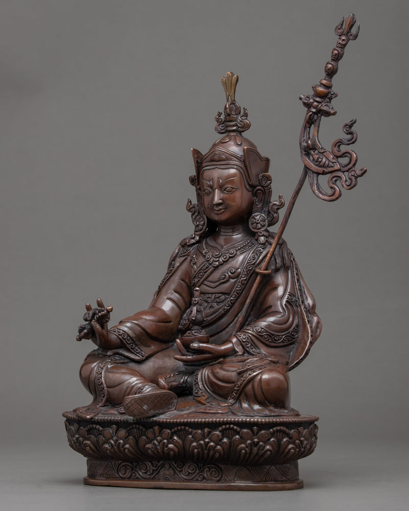 Guru Rinpoche Tibetan Sculpture | Hand Carved Himalayan Art