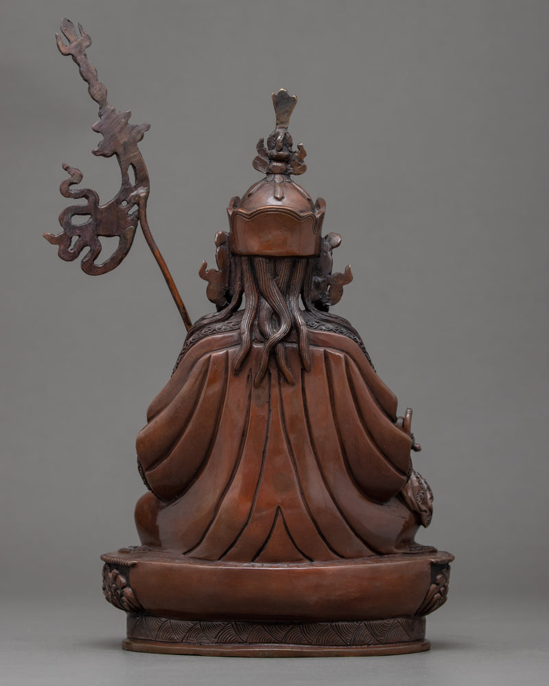 Guru Rinpoche Tibetan Sculpture | Hand Carved Himalayan Art